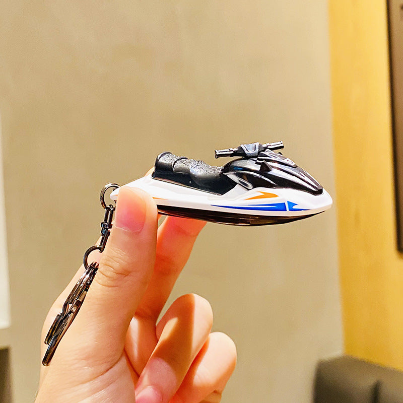 Wholesale Cartoon Motor Boat Mini Model Plastic Keychain